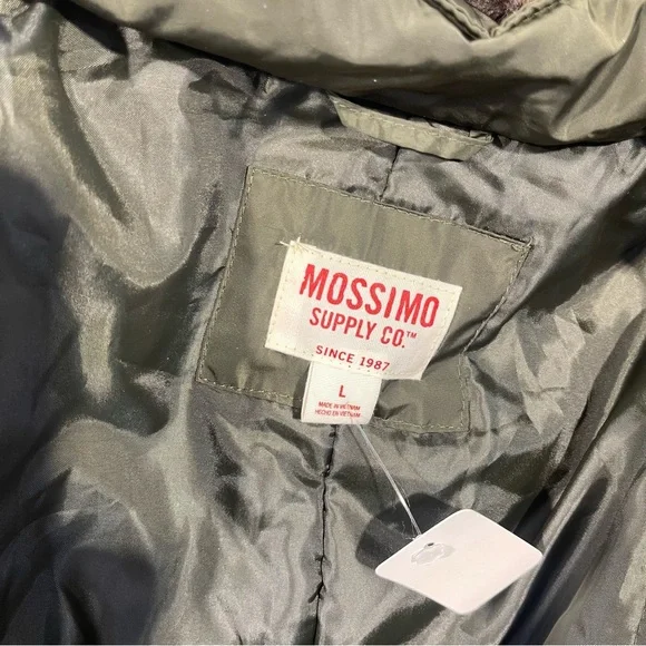 Mossimo Supply Co. Green Utility Jacket with Faux Fur Hood large - Picture 2 of 11